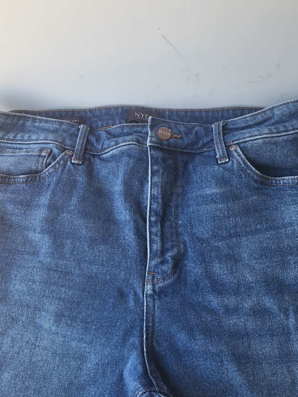NYDJ Women's Relaxed Fit Blue Denim Jeans